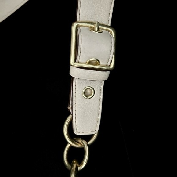 Coach Hampton Hobo off white pebble leather shoulder purse with gold har… - Picture 6 of 13